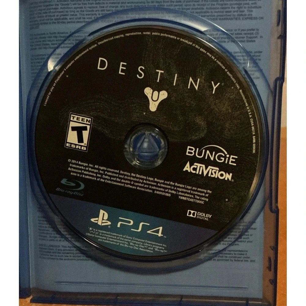 Destiny PlayStation 4 PS4, No Manual And Not Tested